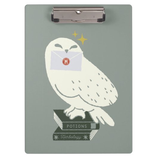 Hedwig Met Brief Fantasievolle Tekening Klembord (Voorkant)