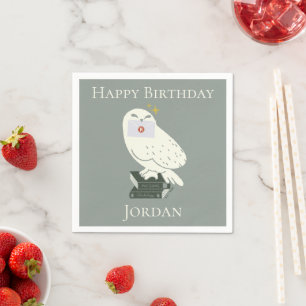 Hedwig Met Brief Fantasievolle Tekening Servet