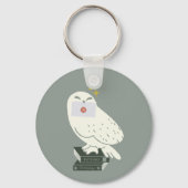 Hedwig Met Brief Fantasievolle Tekening Sleutelhanger (Achterkant)