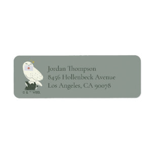 Hedwig Met Brief Whimsical Tekening Etiket