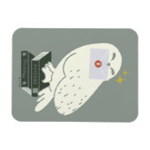 Hedwig Met Brief Whimsical Tekening Magneet (Horizontaal)