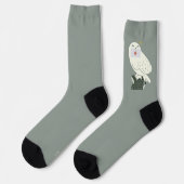 Hedwig Met Brief Whimsical Tekening Sokken (Links)