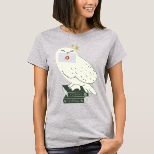 Hedwig Met Brief Whimsical Tekening T-shirt