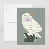 Hedwig Met Brief Whimsicale Tekening Briefkaart (Voorkant / Achterkant)