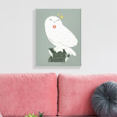 Hedwig Met Brief Whimsicale Tekening Canvas Afdruk (Insitu (Woonkamer))