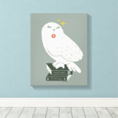 Hedwig Met Brief Whimsicale Tekening Canvas Afdruk (Insitu (Houten vloer))