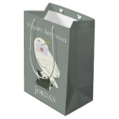 Hedwig Met Brief Whimsicale Tekening Medium Cadeauzakje (Achterkant Gekanteld)