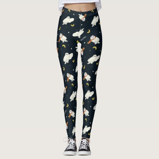 Hedwig Nighttime Moonlight Pattern Leggings (Voorkant)
