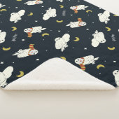 Hedwig Nighttime Moonlight Pattern Sherpa Deken (3/4)