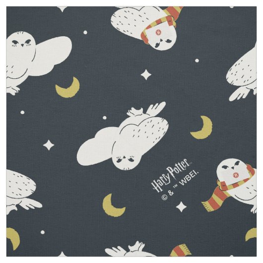 Hedwig Nighttime Moonlight Pattern Stof (Swatch)