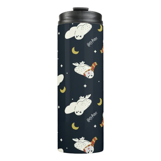 Hedwig Nighttime Moonlight Pattern Thermosbeker (Voorkant)