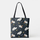 Hedwig Nighttime Moonlight Pattern Tote Bag (Achterkant)