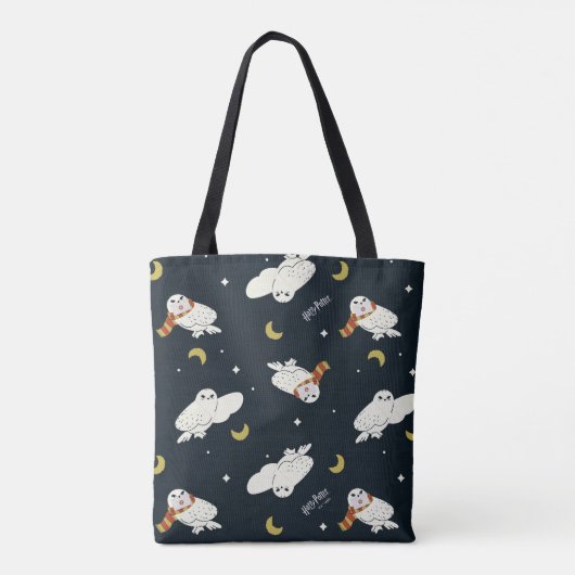 Hedwig Nighttime Moonlight Pattern Tote Bag (Achterkant)