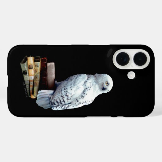 Hedwig op boeken Case-Mate iPhone case (Achterkant (horizontaal))