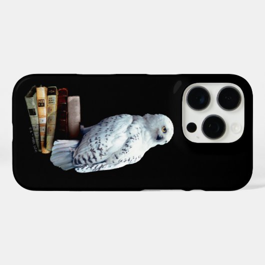 Hedwig op boeken Case-Mate iPhone case (Achterkant (horizontaal))