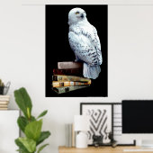 Hedwig op boeken poster (Thuiskantoor)