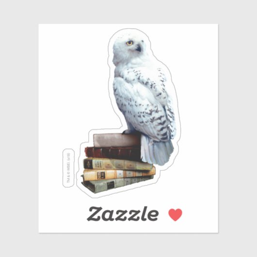Hedwig op boeken sticker (Vel)