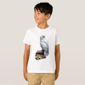 Hedwig op boeken t-shirt (Voorkant volledig)