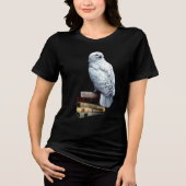 Hedwig op boeken Tri-Blend shirt (Voorkant)