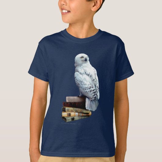 Hedwig over boeken t-shirt (Voorkant)