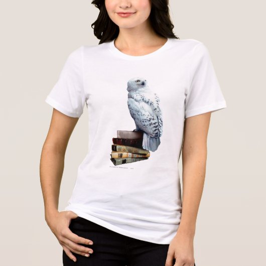 Hedwig over boeken Tri-Blend shirt (Voorkant)