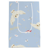 Hedwig Owl Post Letters and Books Pattern Medium Cadeauzakje (Achterkant)