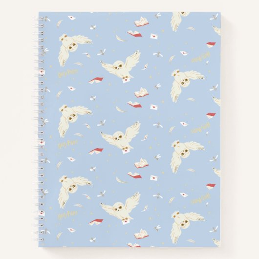 Hedwig Owl Post Letters and Books Pattern Notitieboek (Voorkant)