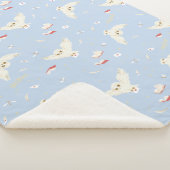 Hedwig Owl Post Letters and Books Pattern Sherpa Deken (3/4)