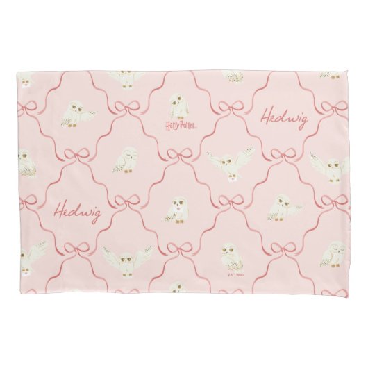Hedwig Pink Ribbon Pattern Kussensloop (Voorkant)