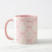 Hedwig Pink Ribbon Pattern Mok (Links)