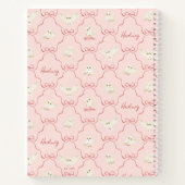Hedwig Pink Ribbon Pattern Notitieboek (Achterkant)