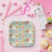 Hedwig Post Letter Block Pattern Papieren Bordje (Feest)