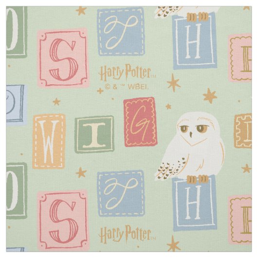 Hedwig Post Letter Block Pattern Stof (Swatch)