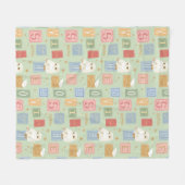 Hedwig Post Letter Blokpatroon Fleece Deken (Voorkant (Horizontaal))