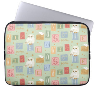 Hedwig Post Letter Blokpatroon Laptop Sleeve