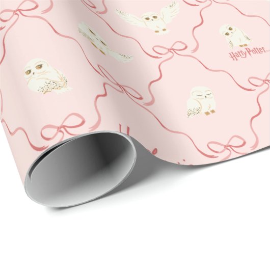 Hedwig Roze Lint Patroon Cadeaupapier (Rol Hoek)