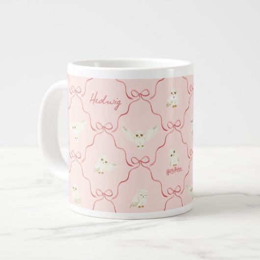 Hedwig Roze Lint Patroon Grote Koffiekop (Links)