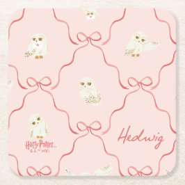 Hedwig Roze Lint Patroon Kartonnen Onderzetters