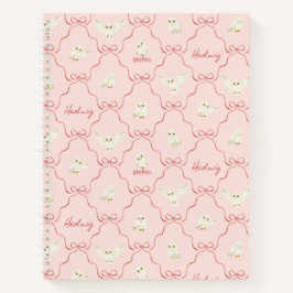 Hedwig Roze Lint Patroon Notitieboek