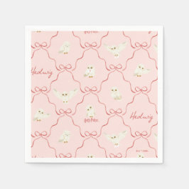 Hedwig Roze Lint Patroon Servet