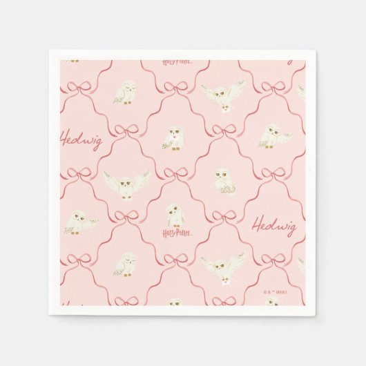 Hedwig Roze Lint Patroon Servet (Voorkant)