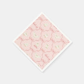 Hedwig Roze Lint Patroon Servet (Hoek)