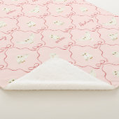 Hedwig Roze Lint Patroon Sherpa Deken (3/4)