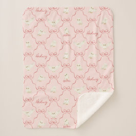 Hedwig Roze Lint Patroon Sherpa Deken
