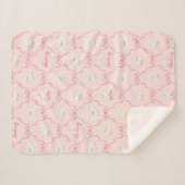 Hedwig Roze Lint Patroon Sherpa Deken (Voorkant (horizontaal))