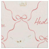 Hedwig Roze Lint Patroon Stof (Close Up)