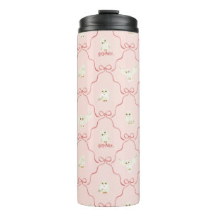 Hedwig Roze Lint Patroon Thermosbeker