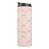 Hedwig Roze Lint Patroon Thermosbeker (Geroteerd rechts)