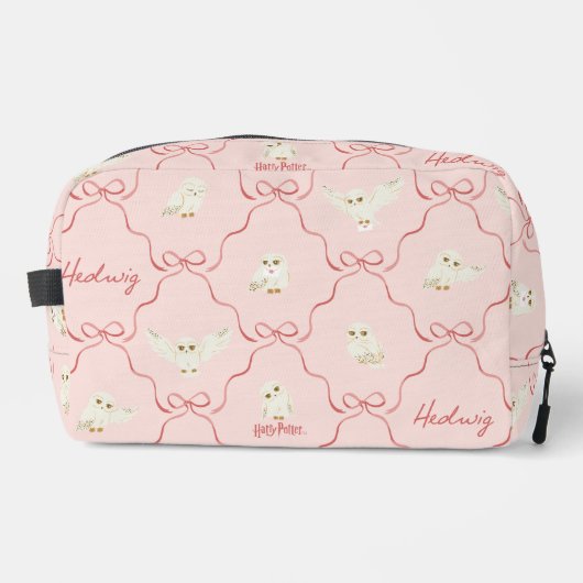 Hedwig Roze Lint Patroon Toilettasje (Voorkant)