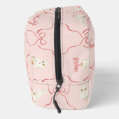Hedwig Roze Lint Patroon Toilettasje (Rechts)